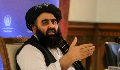 El ministro de Exteriores afgano, Amir Khan Muttaqi.