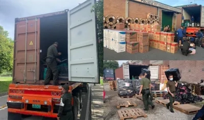 Contrabando incautado en el operativo. 