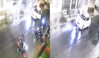 Momento de unos de los atracos. 