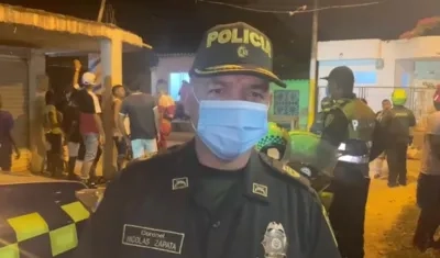 Coronel Nicolás Zapata, comandante de la Policía Metropolitana de Cartagena. 