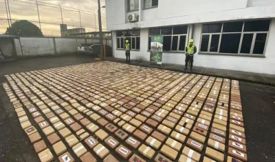 Cocaína incautada por la Policía. 