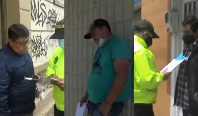 Tres de los capturados por la Policía. 