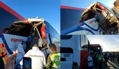 Aspecto del accidente. 