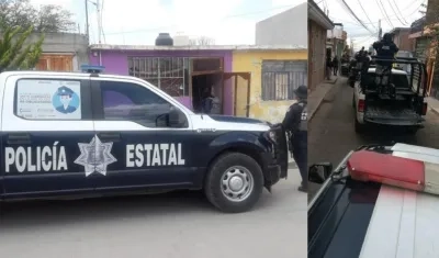 Despliegue policial tras los hallazgos de los cadáveres.