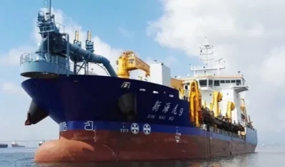 La draga china que reemplazaría a la belga.