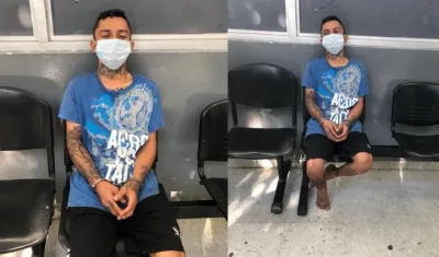 José David Angulo Manjarrez en la URI de la Fiscalía. 