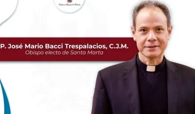 El sacerdote José Mario Bacci fue nombrado Obispo de Santa Marta.