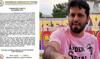 Panfleto y líder social Alfredo Mondragón.