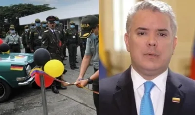 Imagen del acto y del Presidente Iván Duque.