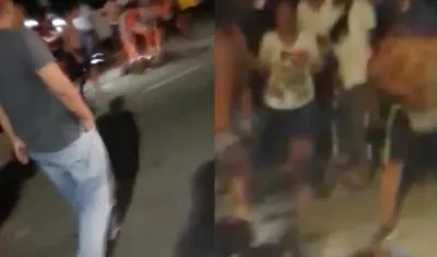 Imágenes del ataque al ciudadano venezolano.