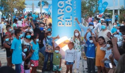 Acto de entrega del parque.