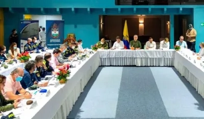 El Presidente Iván Duque durante el lanzamiento de la campaña.