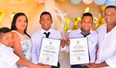 La familia que murió calcinada en el accidente. 