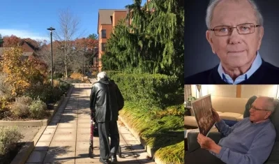 La imagen de la izquierda fue usada para anunciarle al mundo literario la muerte de Noah Gordon.