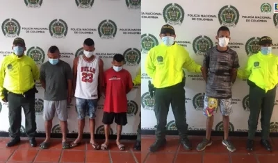 Los cuatros capturados mediante orden judicial por la Policía. 