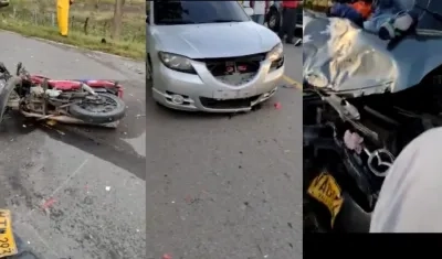 Aspecto del accidente. 