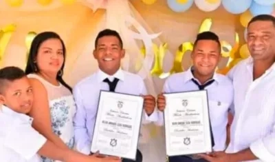 La familia que murió calcinada en el accidente. 