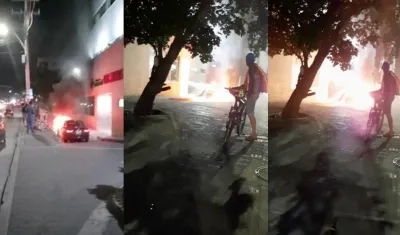 Así quedó el vehículo tras el incendio