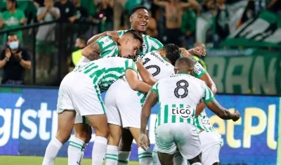 Jugadores de Atlético Nacional. 