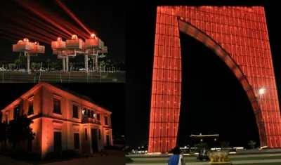 Barranquilla conmemora el Día Internacional de la Eliminación de la Violencia contra la Mujer, iluminando sitios con color naranja.
