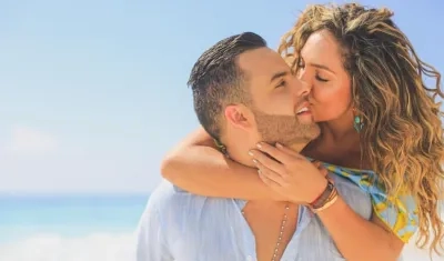 Kimberly Reyes y su esposo Federico Severini.