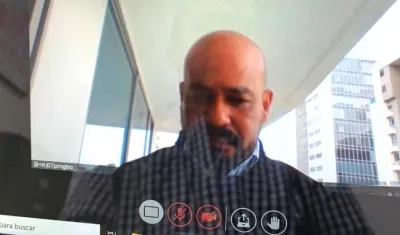 El Juez Camilo Pardo Torres presidiendo la audiencia virtual.