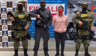 Ana Brigith Tumiña, alias 'Claudia', capturada.