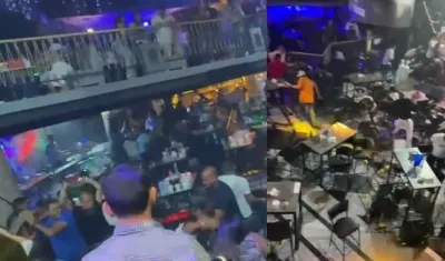 Imágenes de la trifulca.