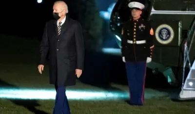 Joe Biden a su llegada a la Casa Blanca.
