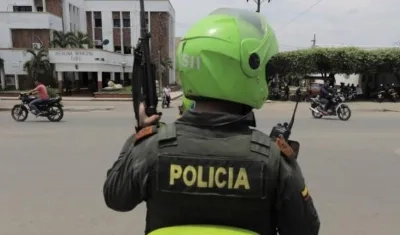 La Policía patrullando las calles. 