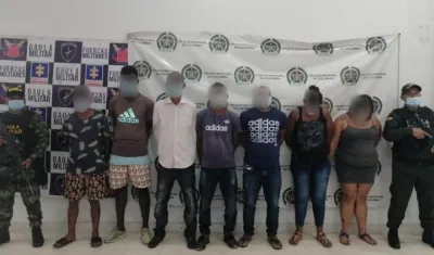 Presuntos integrantes del 'Clan del Golfo'. 