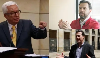 Jorge Robledo, Carlos y Juan Manuel Galán.