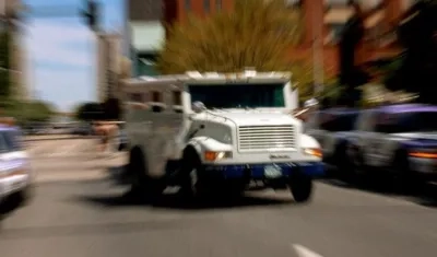 Camión transportador de valores. 