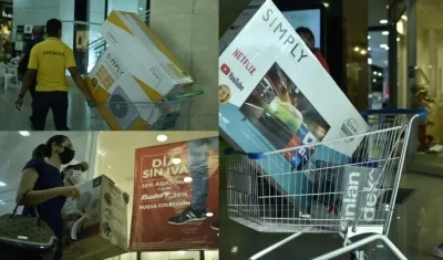 Imágenes del segundo día sin IVA en Barranquilla.