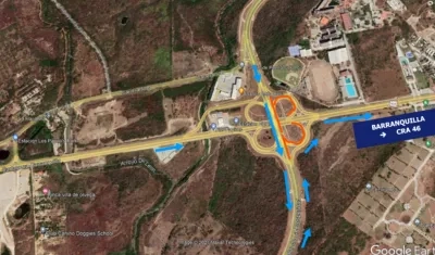 Imagen de los desvíos y cierres.