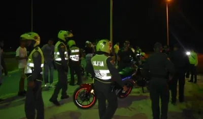 Operativo de la Policía. 