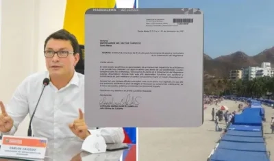 El Gobernador del Magdalena, Carlos Caicedo.