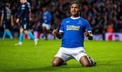 Alfredo Morelos, delantero colombiano. 