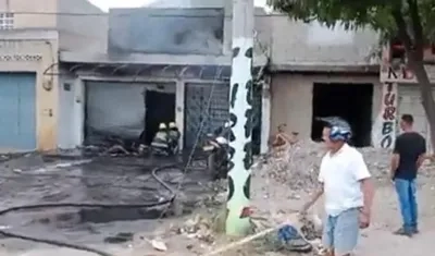 Así quedó el establecimiento después de la fuerte explosión e incendio.