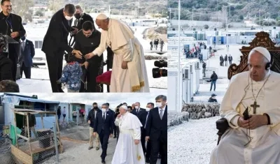 Papa Francisco en Lesbos, Grecia.