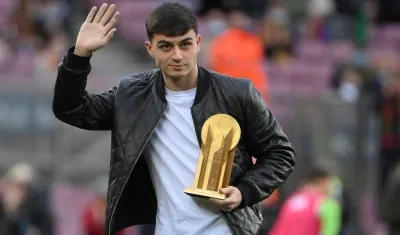 El centrocampista del Barcelona, 'Pedri'.