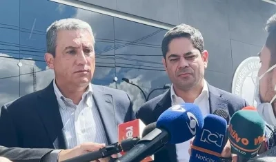 Presidente de la Dimayor y el Ministro de Deportes