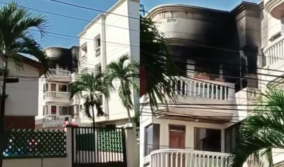 Incendio en apartamento del norte. 