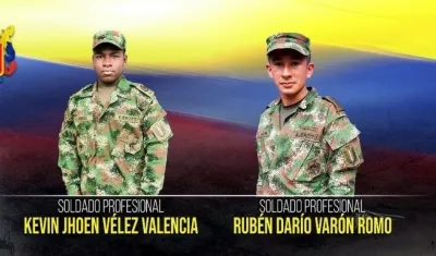 Los dos soldados asesinados. 