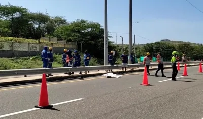 La persona murió en el mismo lugar del accidente. 
