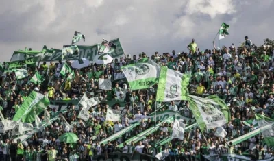 Hinchas del Atlético Nacional. 