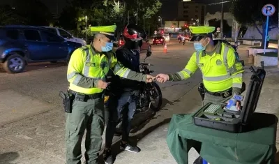 La Policía realizó operativos en la ciudad. 