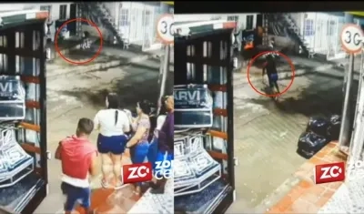 Los hechos donde ocurrió la riña quedó grabado en una cámara de seguridad. 