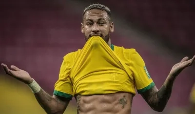Neymar, delantero brasileño. 