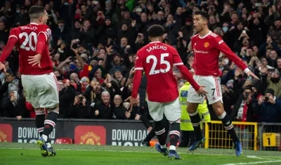 Cristiano Ronaldo celebra el gol. 